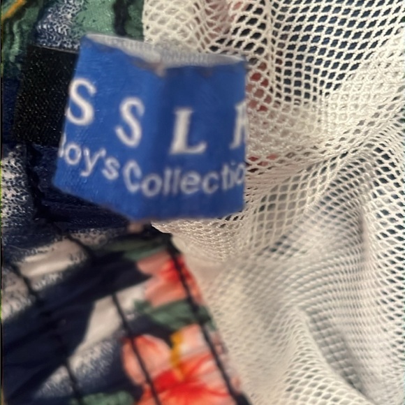 SSLR Boy’s Blue Flamingo Print Swim Short’s Size Large - Picture 6 of 7